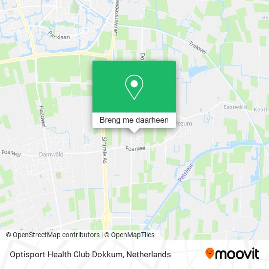 Optisport Health Club Dokkum kaart