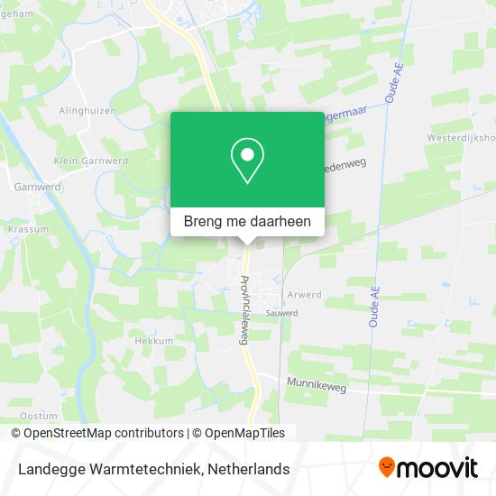 Landegge Warmtetechniek kaart