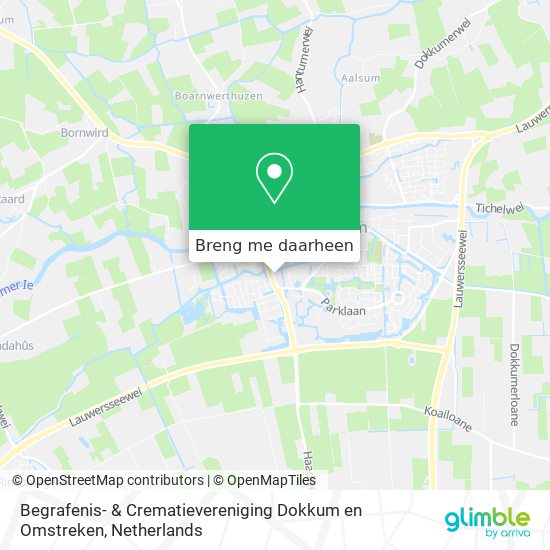 Begrafenis- & Crematievereniging Dokkum en Omstreken kaart