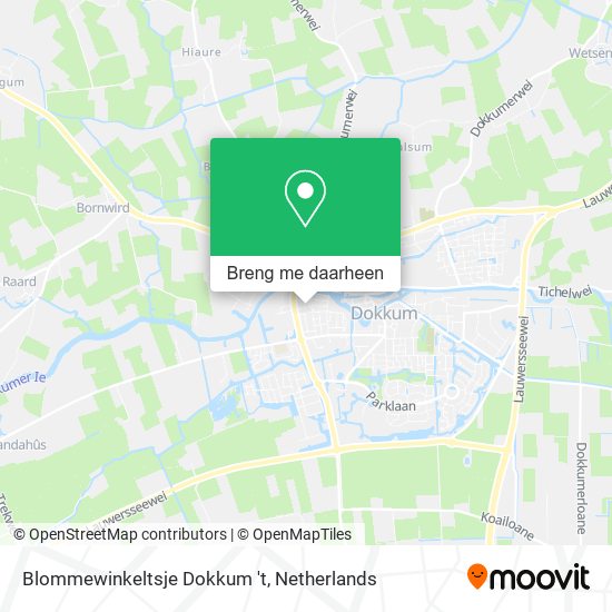 Blommewinkeltsje Dokkum 't kaart