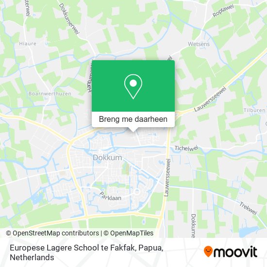 Europese Lagere School te Fakfak, Papua kaart