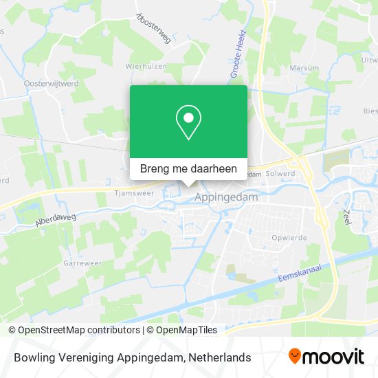 Bowling Vereniging Appingedam kaart