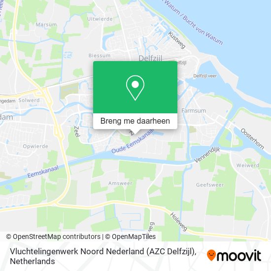 Vluchtelingenwerk Noord Nederland (AZC Delfzijl) kaart