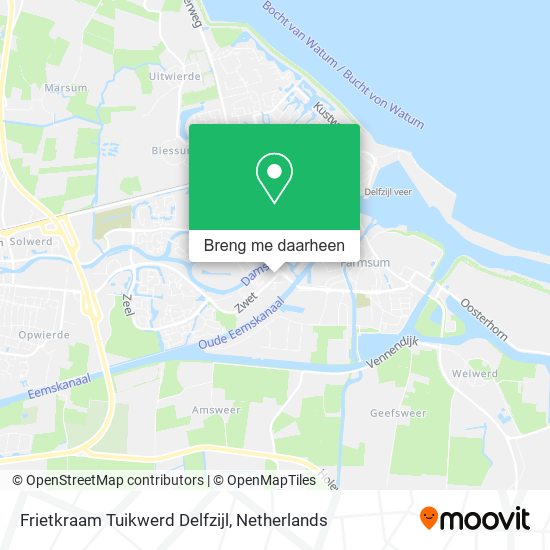 Frietkraam Tuikwerd Delfzijl kaart