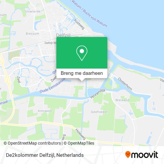 De2kolommer Delfzijl kaart