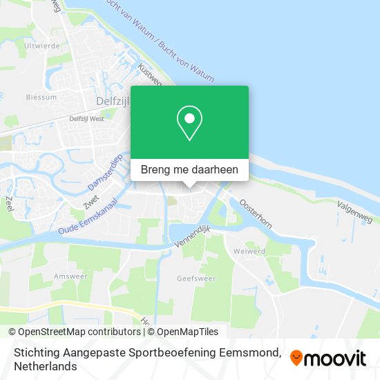 Stichting Aangepaste Sportbeoefening Eemsmond kaart