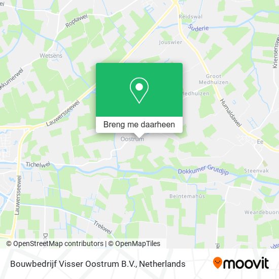 Bouwbedrijf Visser Oostrum B.V. kaart