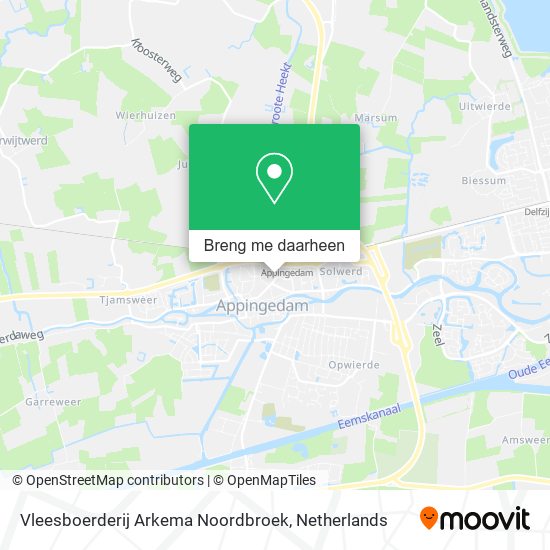 Vleesboerderij Arkema Noordbroek kaart