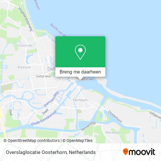 Overslaglocatie Oosterhorn kaart