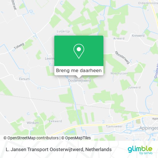 L. Jansen Transport Oosterwijtwerd kaart