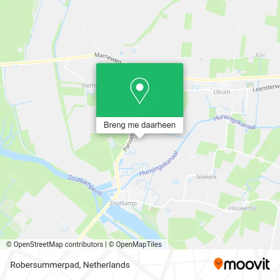 Robersummerpad kaart