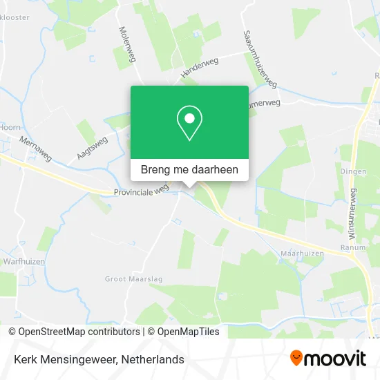 Kerk Mensingeweer kaart