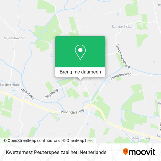 Kwetternest Peuterspeelzaal het kaart