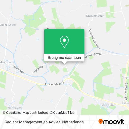 Radiant Management en Advies kaart