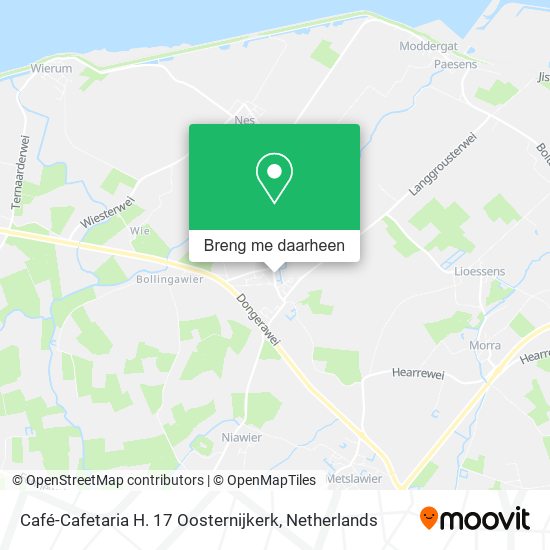 Café-Cafetaria H. 17 Oosternijkerk kaart