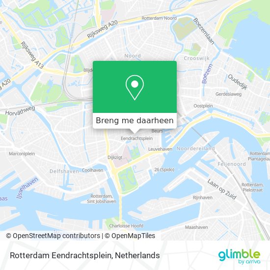 Rotterdam Eendrachtsplein kaart