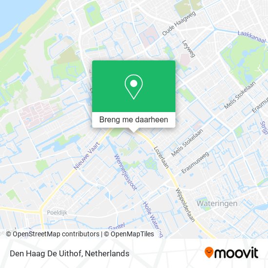 Den Haag De Uithof kaart