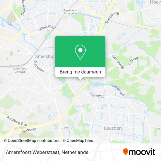 Amersfoort Weberstraat kaart