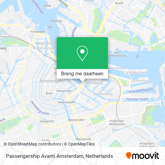 Passengership Avanti Amsterdam kaart