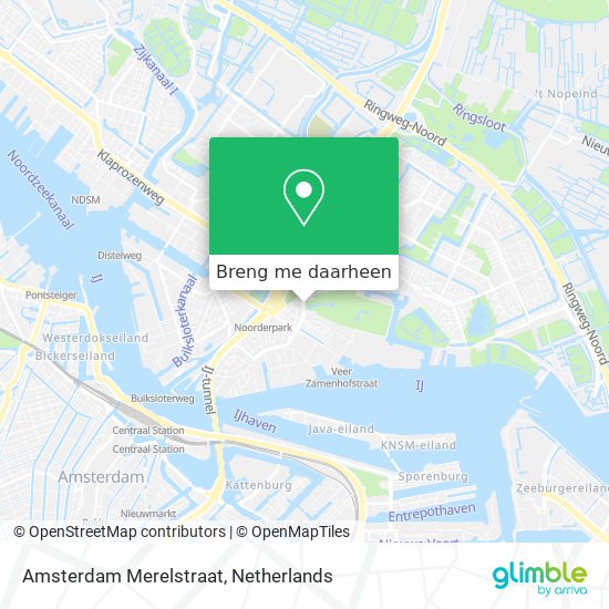 Amsterdam Merelstraat kaart