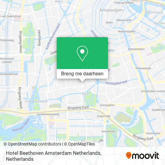 Hotel Beethoven Amsterdam Netherlands kaart