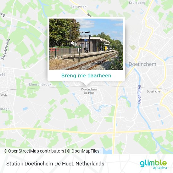 Station Doetinchem De Huet kaart