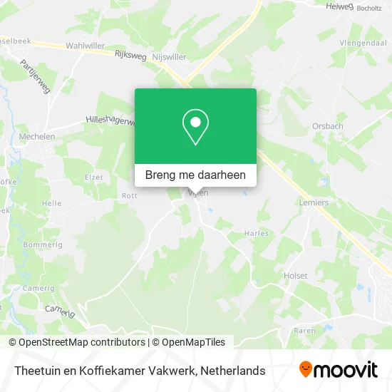 Theetuin en Koffiekamer Vakwerk kaart