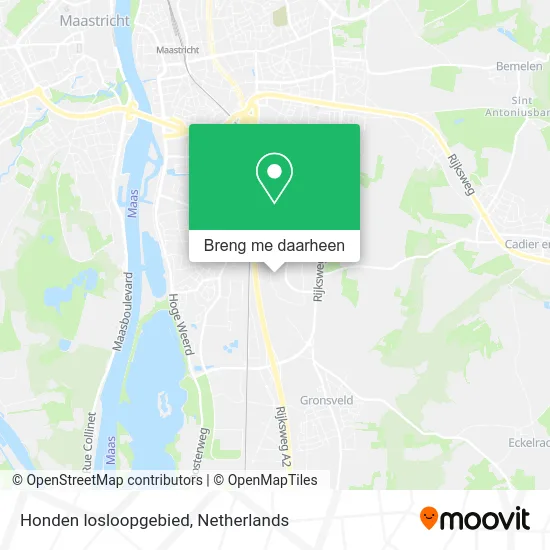 Honden losloopgebied kaart