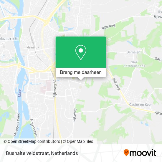 Bushalte veldstraat kaart