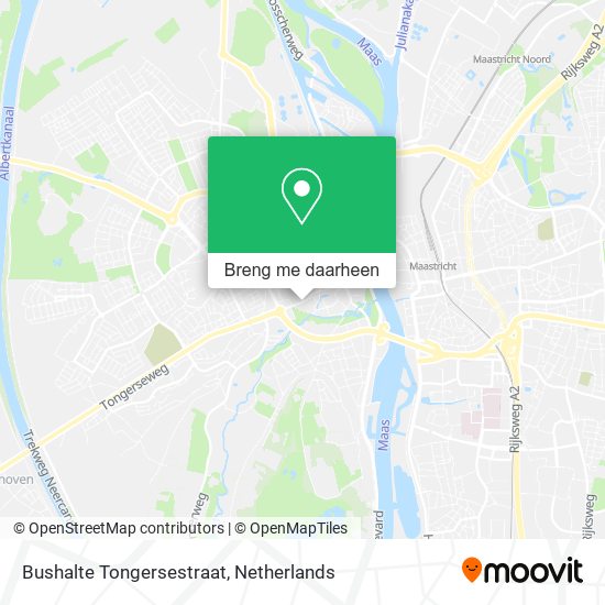 Bushalte Tongersestraat kaart