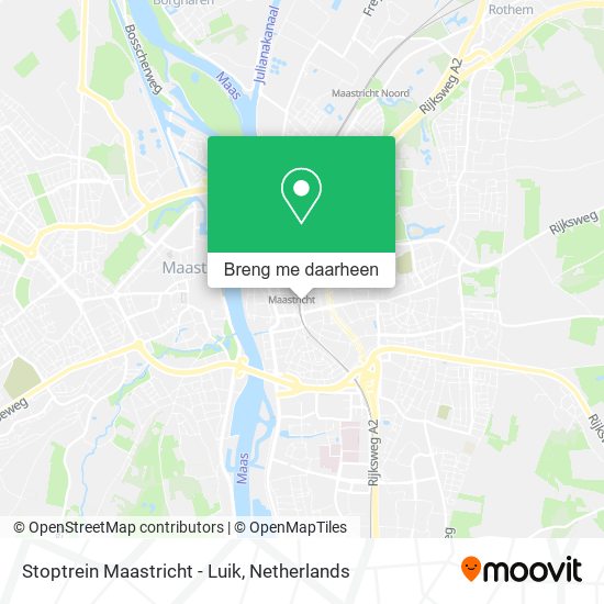 Stoptrein Maastricht - Luik kaart
