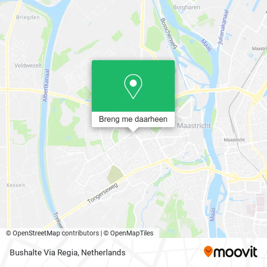 Bushalte Via Regia kaart