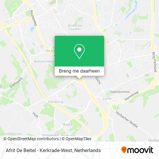 Afrit De Beitel - Kerkrade-West kaart