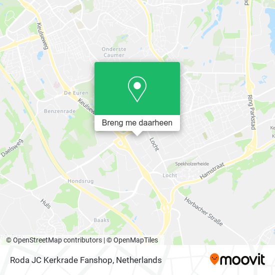 Roda JC Kerkrade Fanshop kaart