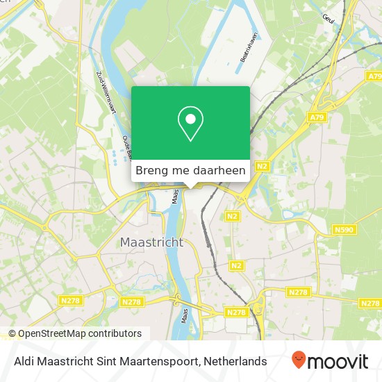 Aldi Maastricht Sint Maartenspoort kaart