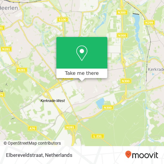 Elbereveldstraat kaart