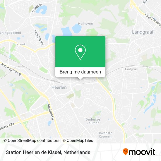 Station Heerlen de Kissel kaart
