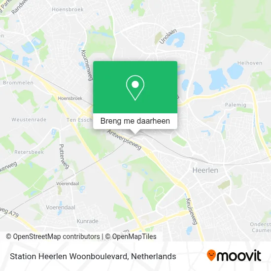 Station Heerlen Woonboulevard kaart