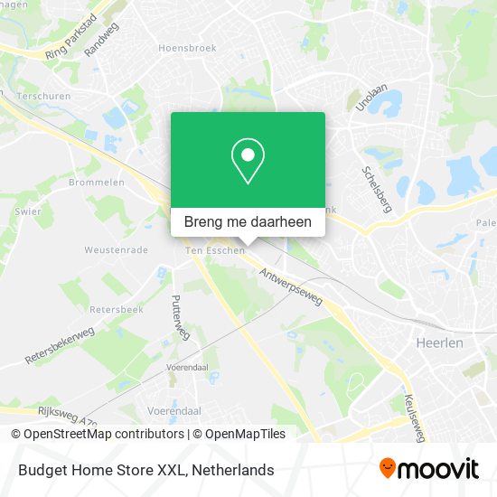 Budget Home Store XXL kaart