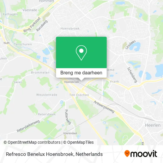 Refresco Benelux Hoensbroek kaart