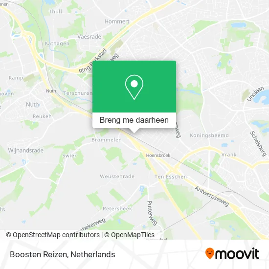 Boosten Reizen kaart