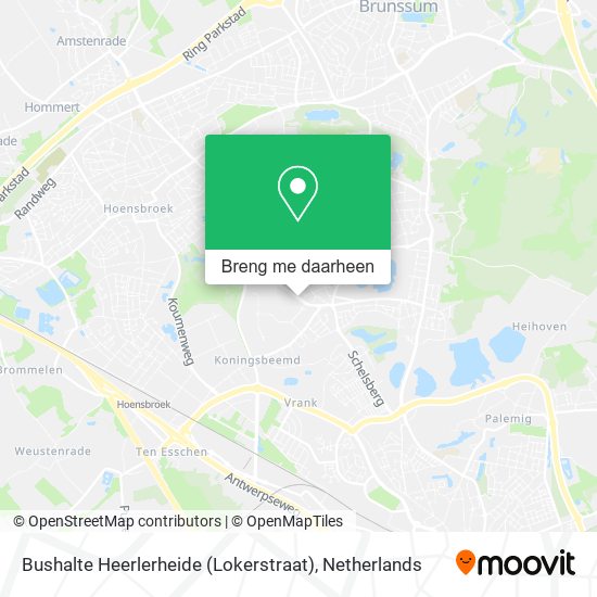 Bushalte Heerlerheide (Lokerstraat) kaart