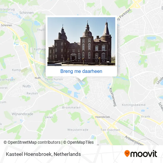 Kasteel Hoensbroek kaart