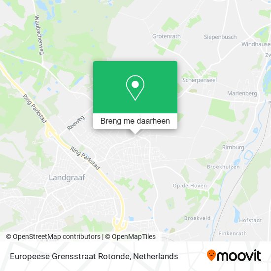 Europeese Grensstraat Rotonde kaart