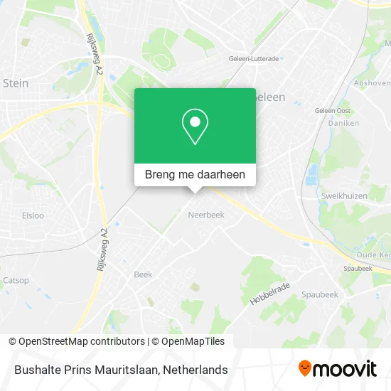 Bushalte Prins Mauritslaan kaart
