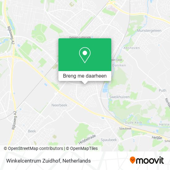 Winkelcentrum Zuidhof kaart
