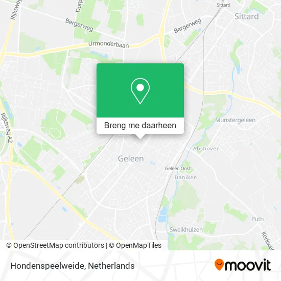 Hondenspeelweide kaart