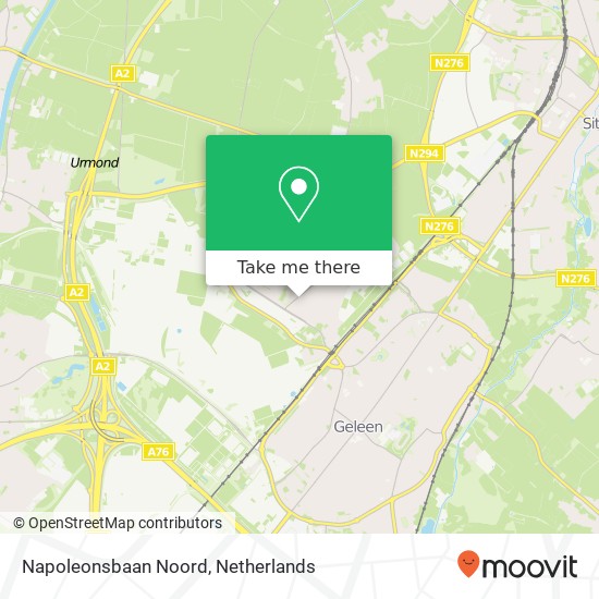 Napoleonsbaan Noord kaart