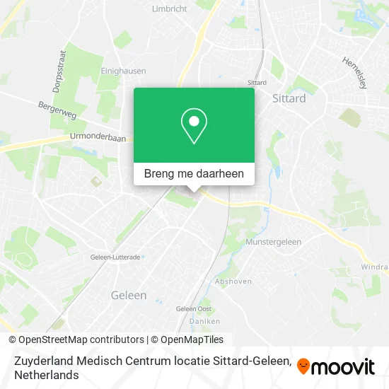 Zuyderland Medisch Centrum locatie Sittard-Geleen kaart