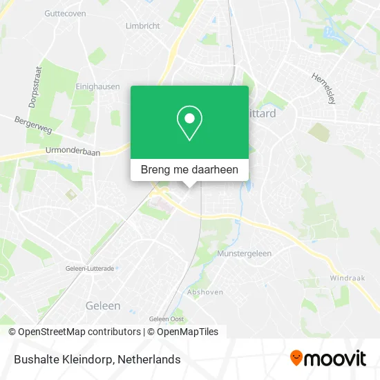 Bushalte Kleindorp kaart